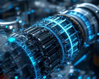 Industrial machinery with digital diagnostic overlays