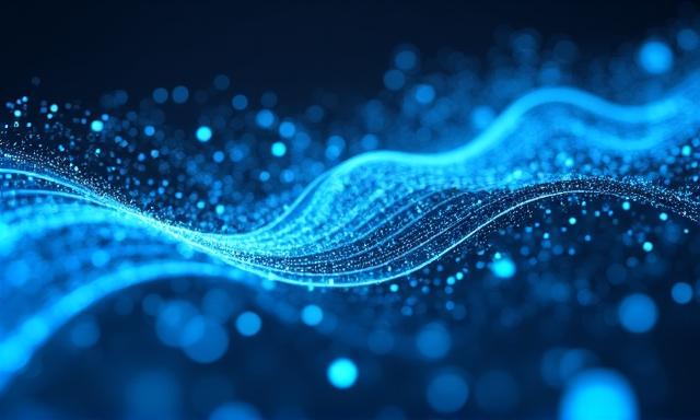 Abstract representation of futuristic AI data analytics