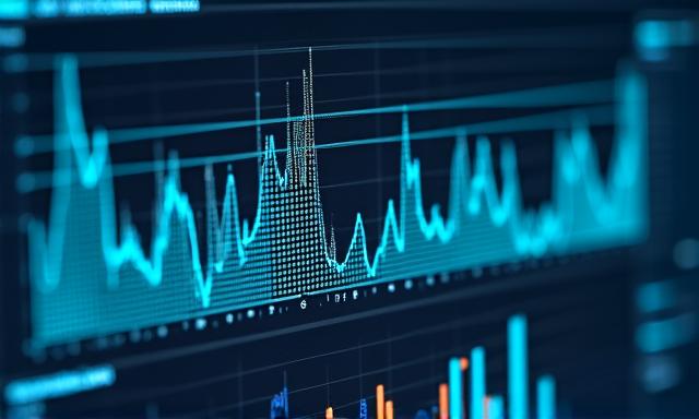 High-tech digital dashboard focusing on predictive modeling charts