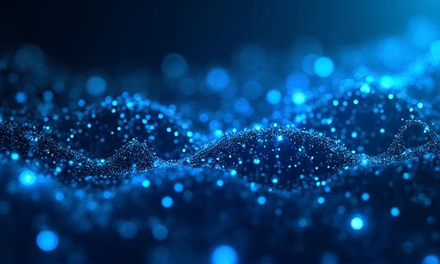 Futuristic AI neural network visualization